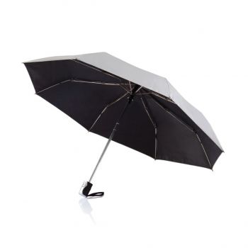 Deluxe 21,5“ plne automatický skladací dáždnik strieborná, čierna