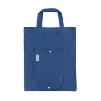 SIENA. Prírodná bavlnená taška Modrá