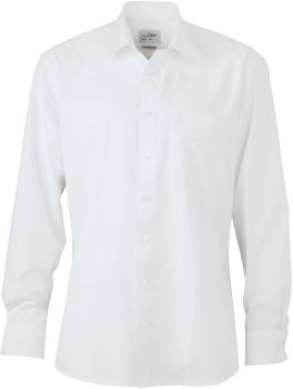 James & Nicholson | Popelínová košile s dlouhým rukávem white XXL