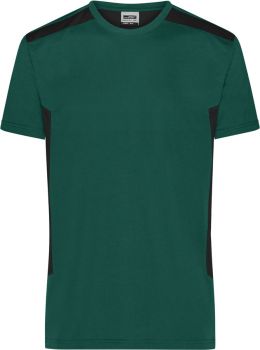 James & Nicholson | Pánské pracovní tričko - Strong dark green/black M