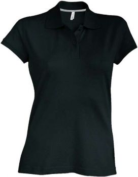 LADIES' SHORT-SLEEVED POLO SHIRT Black M