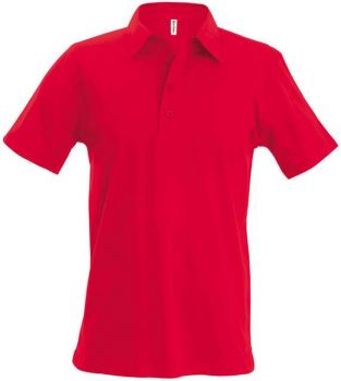 MEN'S JERSEY POLO SHIRT Red L