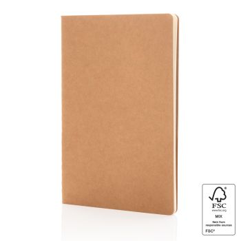 FSC® zápisník A5 s mäkkou väzbou hnedá