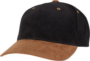 Flexfit | 6 panelová kšiltovka "Corduroy Suede" black/caramel onesize