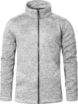 Promodoro | Pánská pletená fleecová bunda heather grey XXL