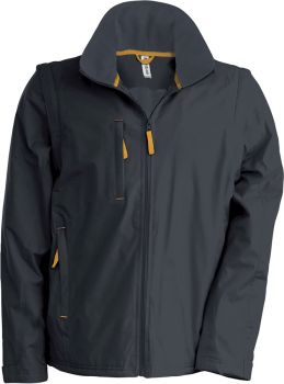 Kariban | 2-v-1 bunda s odnímatelnými rukávy dark grey/orange/dark grey L
