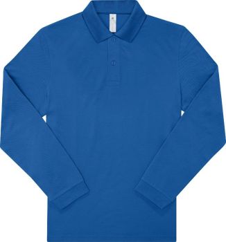 B&C | Piqué polo s dlouhým rukávem royal blue XL