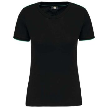 LADIES SHORT-SLEEVED DAYTODAY T-SHIRT Black/Kelly Green M