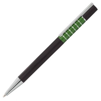 MORENO kuličkové pero,  zelená/černá