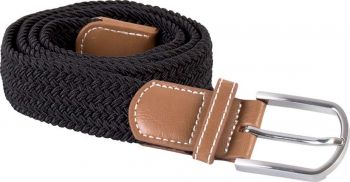 BRAIDED ELASTICATED BELT Black U