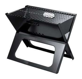 Hermut foldable BBQ grill black
