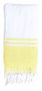 Minerva beach towel žltá , white