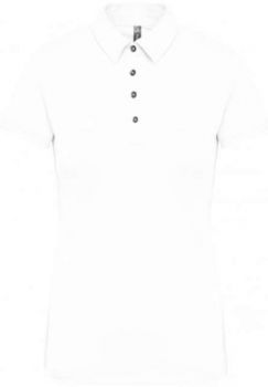 LADIES' SHORT SLEEVED JERSEY POLO SHIRT White M