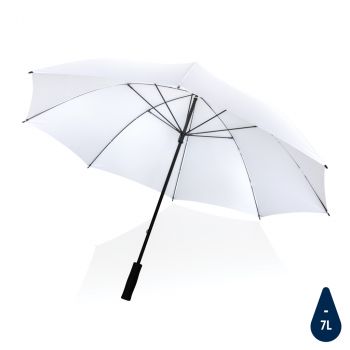 30" vetruodolný dáždnik Impact zo 190T RPET AWARE™ biela
