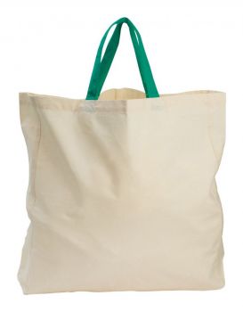 Aloe shopping bag natural , green