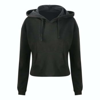 WOMEN'S CROPPED HOODIE Jet Black L