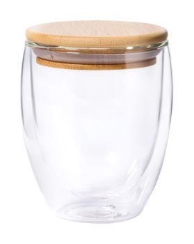 Nystre glass thermo mug transparent , natural