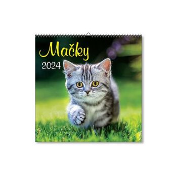 Nástenný kalendár Mačky 2024