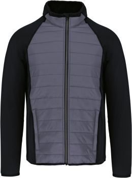 Kariban ProAct | Sportovní hybridní strečová bunda sporty grey/black XL