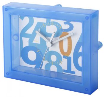 Timestant transparent table clock blue