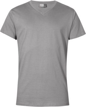 Promodoro | Pánské tričko "Premium" s výstřihem do V new light grey S